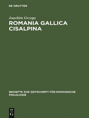 cover image of Romania Gallica Cisalpina